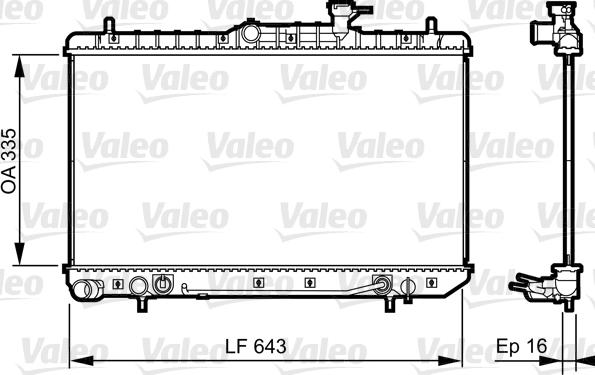 Valeo 734960 - Радиатор, охлаждение двигателя autospares.lv