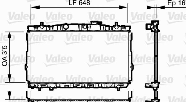 Valeo 734903 - Радиатор, охлаждение двигателя autospares.lv