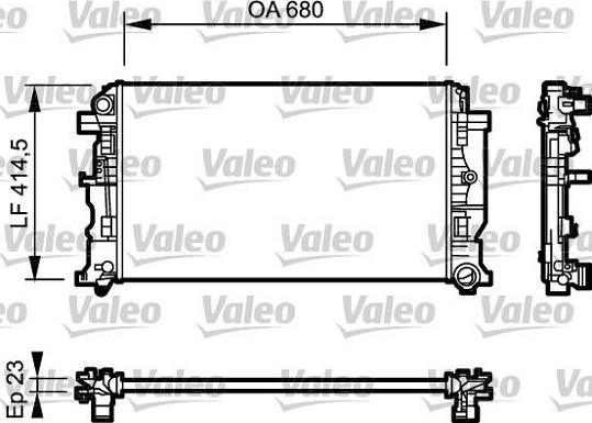 Valeo 734926 - Радиатор, охлаждение двигателя autospares.lv