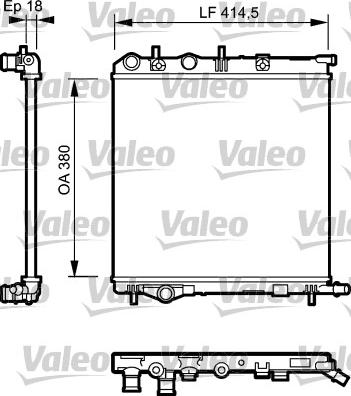 Valeo 734921 - Радиатор, охлаждение двигателя autospares.lv