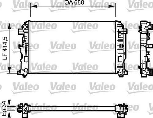 Valeo 734928 - Радиатор, охлаждение двигателя autospares.lv