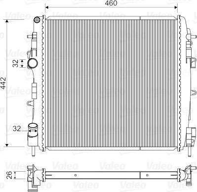 Valeo 734922 - Радиатор, охлаждение двигателя autospares.lv