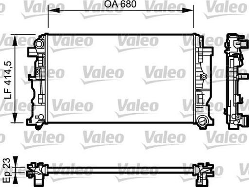 Valeo 734927 - Радиатор, охлаждение двигателя autospares.lv