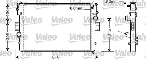 Valeo 734448 - Радиатор, охлаждение двигателя autospares.lv