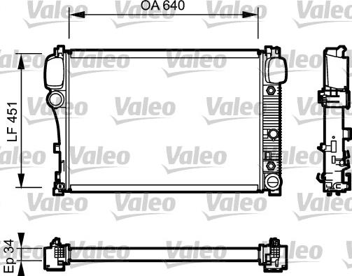 Valeo 734447 - Радиатор, охлаждение двигателя autospares.lv