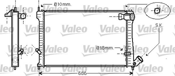 Valeo 734455 - Радиатор, охлаждение двигателя autospares.lv