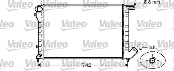 Valeo 734456 - Радиатор, охлаждение двигателя autospares.lv