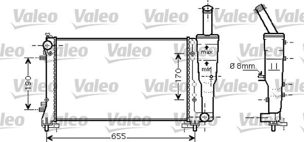 Valeo 734458 - Радиатор, охлаждение двигателя autospares.lv