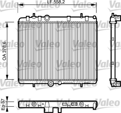 Valeo 734463 - Радиатор, охлаждение двигателя autospares.lv