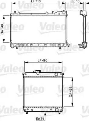 Valeo 734406 - Радиатор, охлаждение двигателя autospares.lv