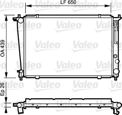 Valeo 734408 - Радиатор, охлаждение двигателя autospares.lv