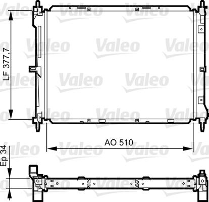 Valeo 734436 - Радиатор, охлаждение двигателя autospares.lv