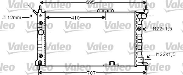 Valeo 734429 - Радиатор, охлаждение двигателя autospares.lv