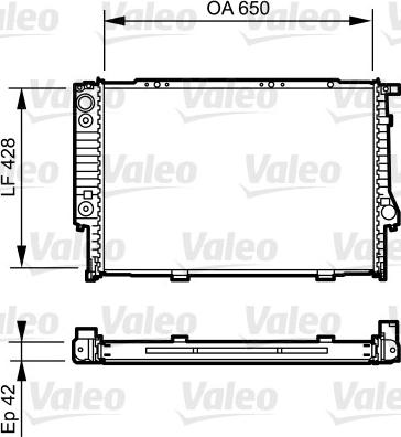 Valeo 734421 - Радиатор, охлаждение двигателя autospares.lv