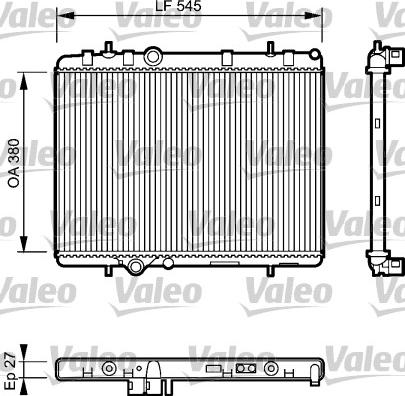 Valeo 734423 - Радиатор, охлаждение двигателя autospares.lv