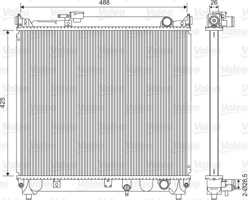 Valeo 734662 - Радиатор, охлаждение двигателя autospares.lv