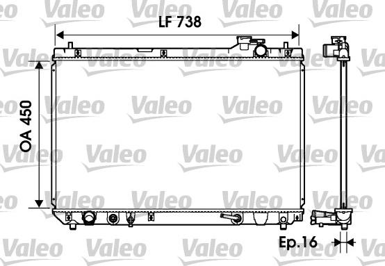 Valeo 734194 - Радиатор, охлаждение двигателя autospares.lv