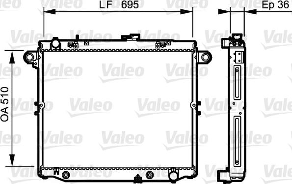 Valeo 734190 - Радиатор, охлаждение двигателя autospares.lv