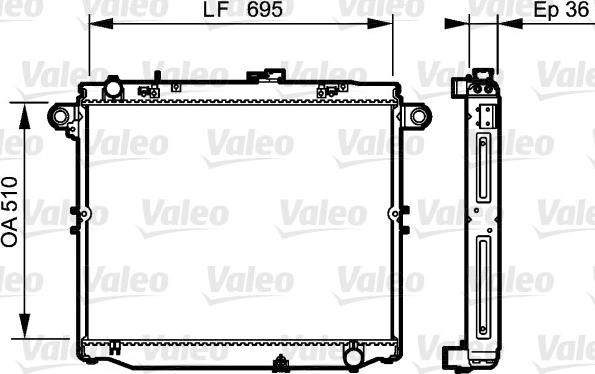 Valeo 734191 - Радиатор, охлаждение двигателя autospares.lv