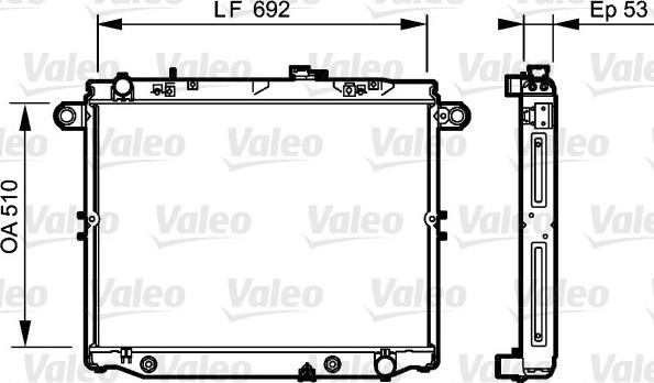 Valeo 734192 - Радиатор, охлаждение двигателя autospares.lv