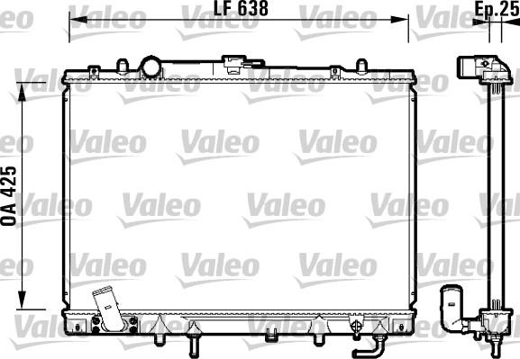 Valeo 734144 - Радиатор, охлаждение двигателя autospares.lv