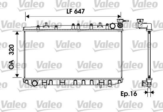 Valeo 734151 - Радиатор, охлаждение двигателя autospares.lv