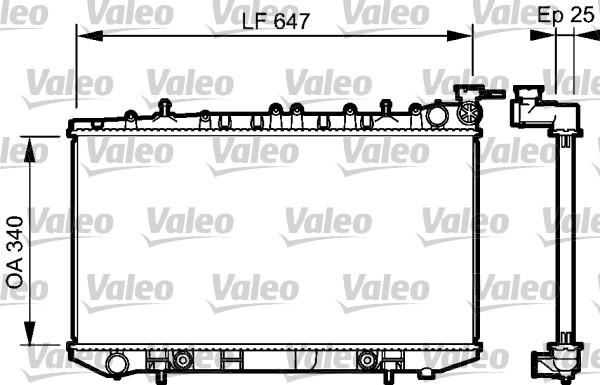 Valeo 734152 - Радиатор, охлаждение двигателя autospares.lv