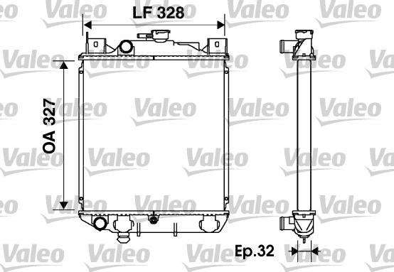 Valeo 734166 - Радиатор, охлаждение двигателя autospares.lv