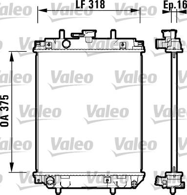 Valeo 734105 - Радиатор, охлаждение двигателя autospares.lv