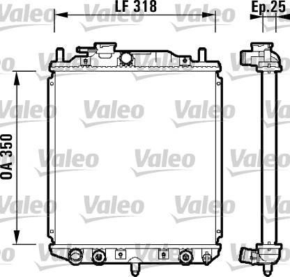 Valeo 734101 - Радиатор, охлаждение двигателя autospares.lv