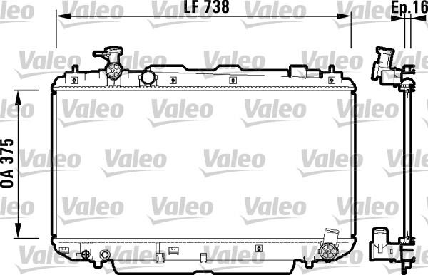 Valeo 734182 - Радиатор, охлаждение двигателя autospares.lv