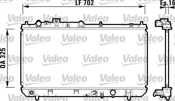 Valeo 734124 - Радиатор, охлаждение двигателя autospares.lv