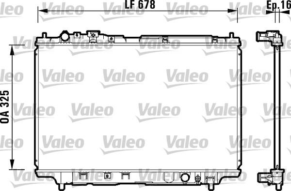 Valeo 734120 - Радиатор, охлаждение двигателя autospares.lv