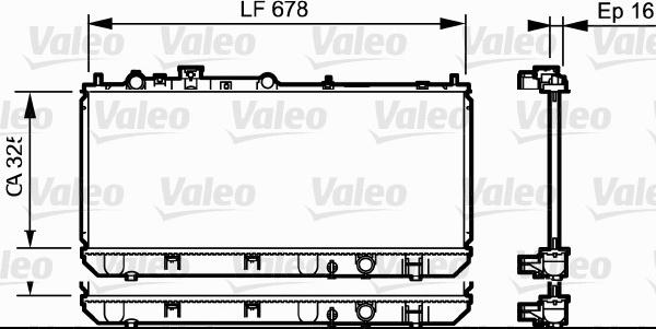 Valeo 734123 - Радиатор, охлаждение двигателя autospares.lv