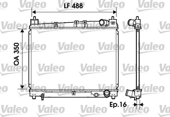 Valeo 734840 - Радиатор, охлаждение двигателя autospares.lv