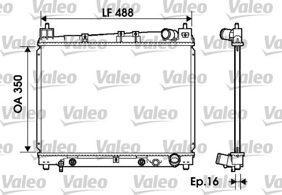 Valeo 734841 - Радиатор, охлаждение двигателя autospares.lv