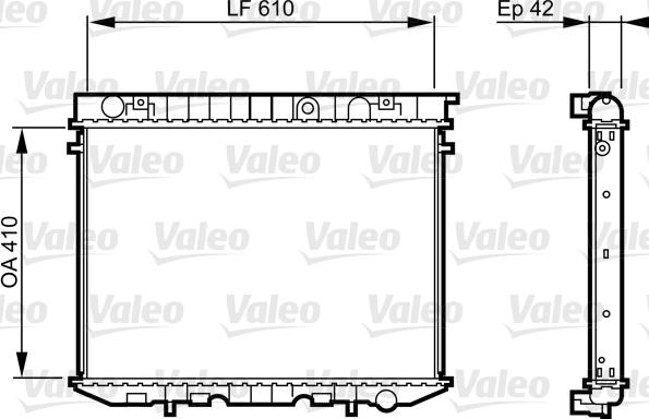 Valeo 734353 - Радиатор, охлаждение двигателя autospares.lv