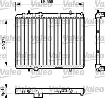 Valeo 734366 - Радиатор, охлаждение двигателя autospares.lv