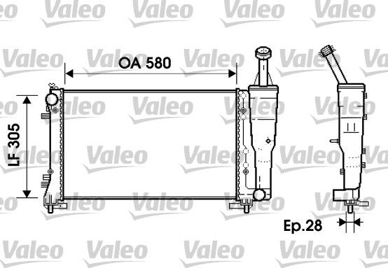 Valeo 734362 - Радиатор, охлаждение двигателя autospares.lv