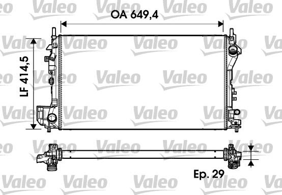 Valeo 734302 - Радиатор, охлаждение двигателя autospares.lv