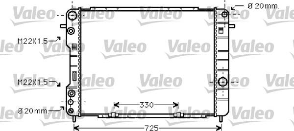 Valeo 734389 - Радиатор, охлаждение двигателя autospares.lv