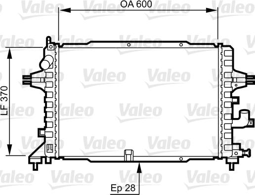 Valeo 734380 - Радиатор, охлаждение двигателя autospares.lv