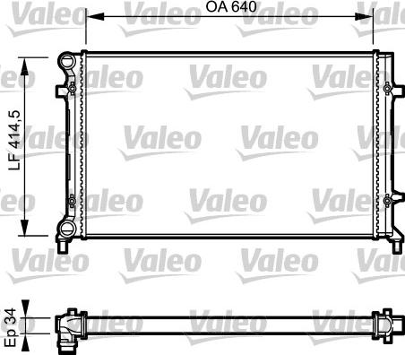 Valeo 734335 - Радиатор, охлаждение двигателя autospares.lv