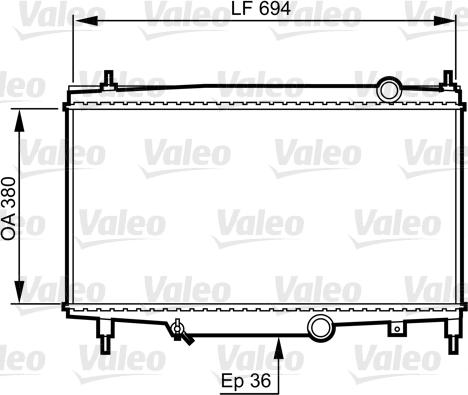 Valeo 734336 - Радиатор, охлаждение двигателя autospares.lv