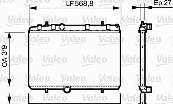 Valeo 734338 - Радиатор, охлаждение двигателя autospares.lv