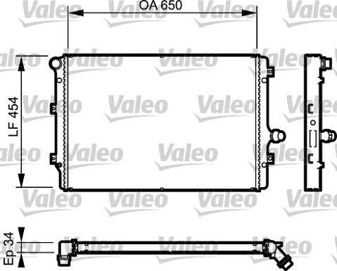 Valeo 734333 - Радиатор, охлаждение двигателя autospares.lv