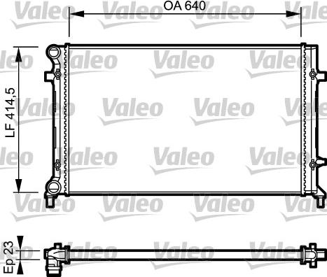 Valeo 734332 - Радиатор, охлаждение двигателя autospares.lv