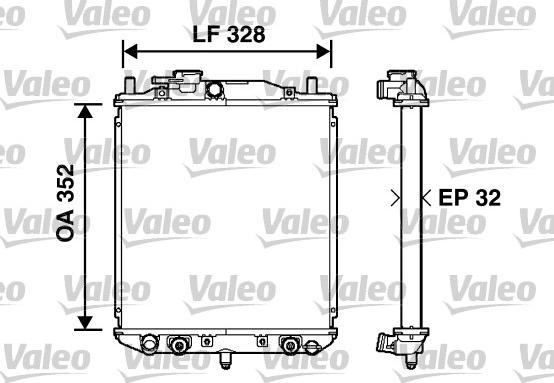 Valeo 734208 - Радиатор, охлаждение двигателя autospares.lv