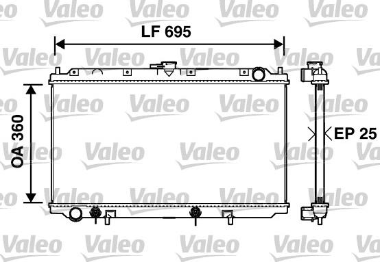 Valeo 734215 - Радиатор, охлаждение двигателя autospares.lv