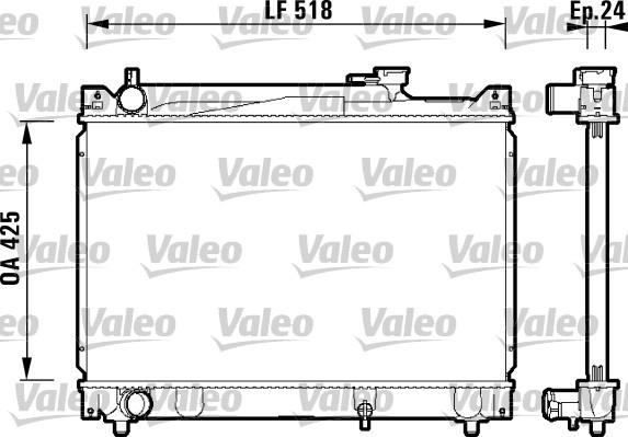 Valeo 734213 - Радиатор, охлаждение двигателя autospares.lv